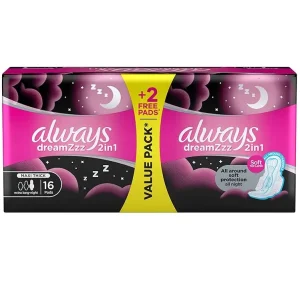 Always Dreamzz Night Maxi Thick Extra Long Pads, 16 Pads