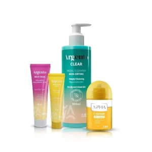 Argento Skin Care Routine Kit 4-In-1 Pack (Eye Contor + Clear + Night + C Serum)