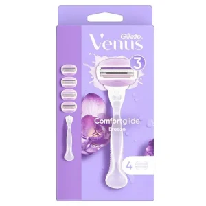 Gillette Venus Comfortglide Breeze With Gel Bars Women'S Razor Blade Refills, 4 Pieces