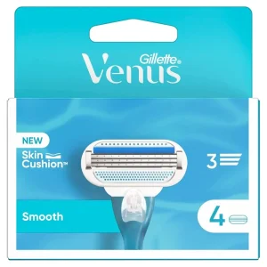 Gillette Venus Smooth Razor Blade Replacement, 4 Pieces