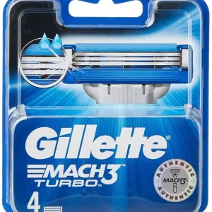 Gillette Mach3 Turbo Men Pieces Razor Blade Refills 4 Pieces