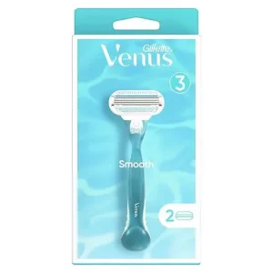 Gillette Venus Close & Clean Razor Handle, 2 Bladed
