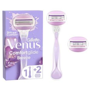 Gillette Venus Comfortglide Breeze Women'S Razor Handle + 2 Blade Refills