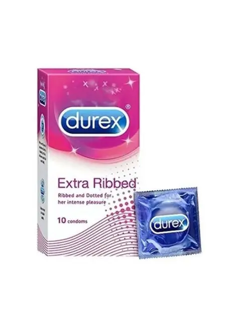 Durex Condoms 10 Pc Extra Ribbed