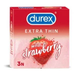 Durex Condoms 3 Pc Wild Strawberry