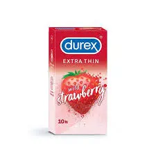 Durex Condoms 10 Pc Extra Thin Wild Strawberry