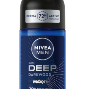 NIVEA DEOD ROLLON 50ML F/M DEEP DARKWOOD