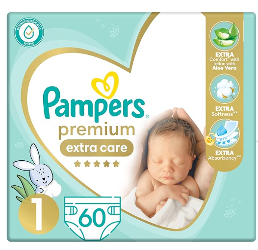 PAMPERS PREMIUM CARE. (1) 60D2-5KG